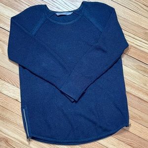 Athleta varsity size zip sweater L navy